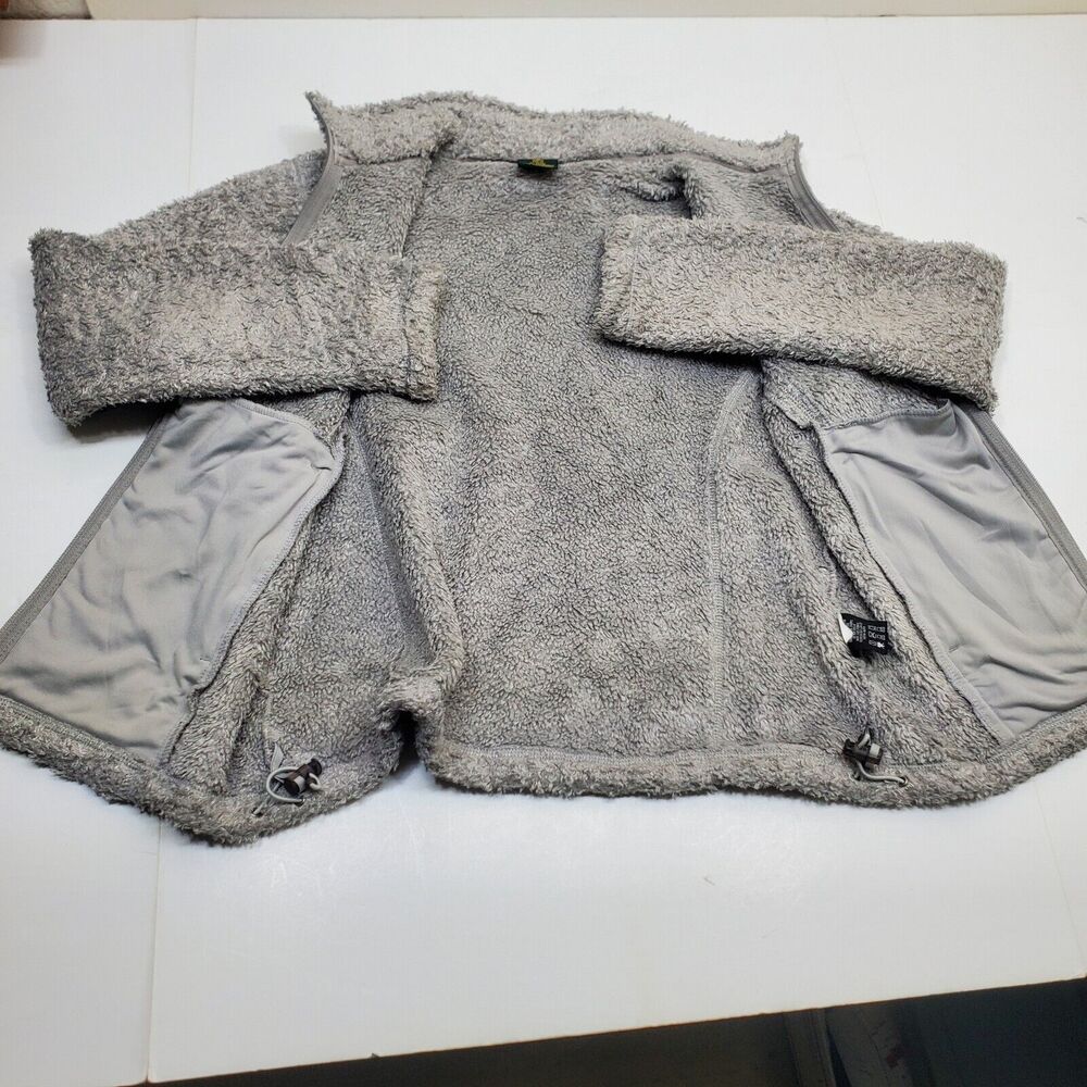 Cabela's Soft Fuzzy Fleece Polartec Jacket Light Gray Womens M Full Zip - Picture 4 of 15